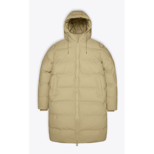 Rains Alta Long Puffer Jacket Sand Mantel