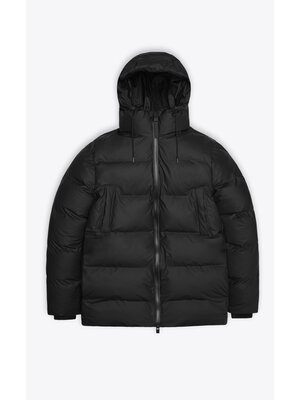 Rains Alta Puffer Parka Black Cappotto