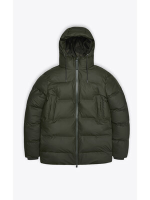 Rains Alta Puffer Parka Green Cappotto