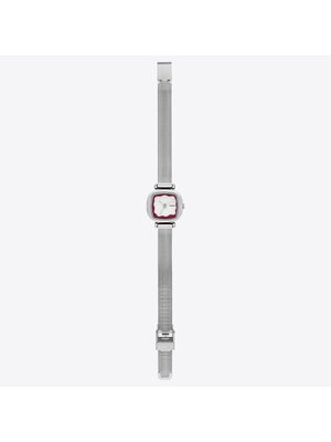 Komono Moneypenny Wave Royale Silver Maroon Uhr - KOSTENLOSE