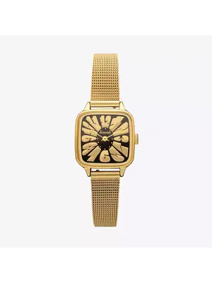 Komono Kate Flower Royale Gold Black Uhr