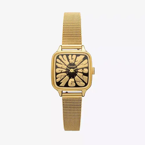 Komono Kate Flower Royale Gold Black Montre