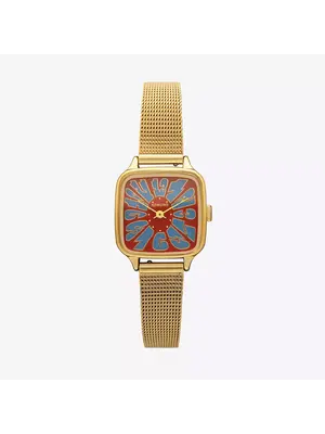 Komono Kate Flower Royale Gold Maroon Blue Montre