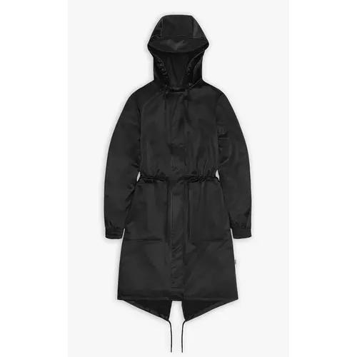 Rains String Parka Black Grain Regenmantel