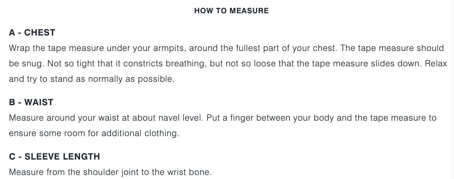 Meridian Dark Olive how to measure_1