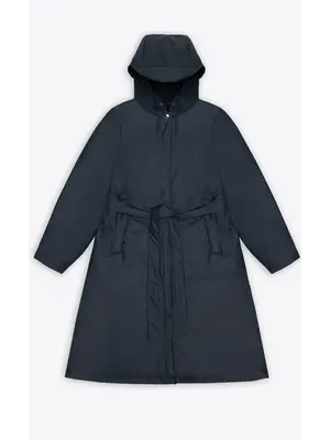 Rains A-Line Longer W Jacket Navy Regnjakke