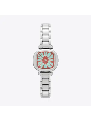 Komono Moneypenny Flower Tire Teal Red Orologio