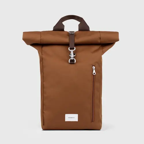 Sandqvist Ground Rolltop Backpack L Sepia Brown Rugzak Sandqvist Ground Rolltop Backpack L Sepia Brown Rugzak
