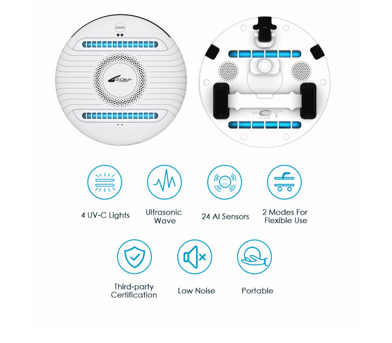 Zoef Robot UV-C robot kills bacteria and mites