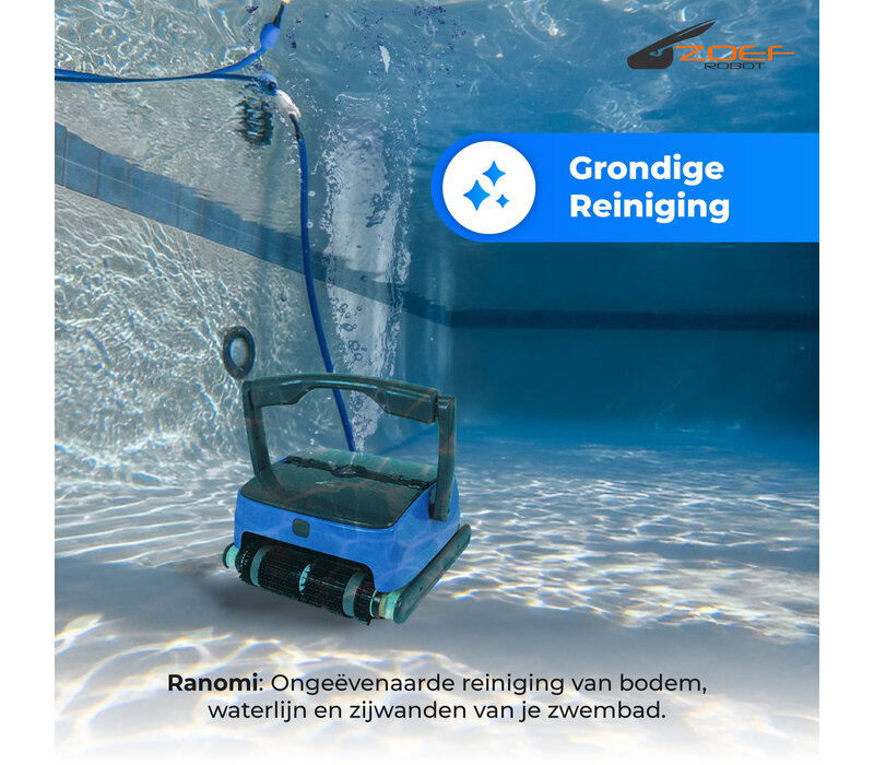 Robot de piscine Ranomi pour sol, murs et ligne d'eau