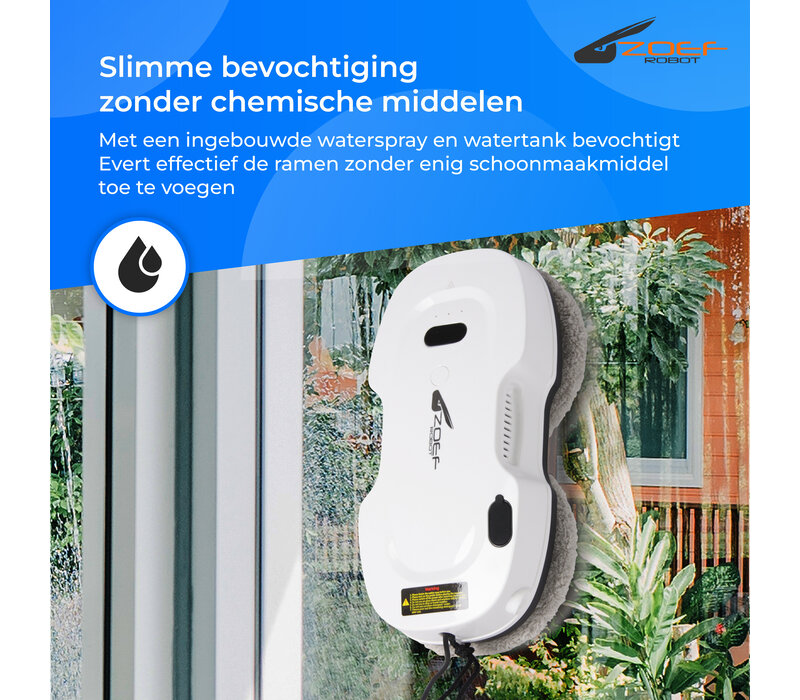 Zoef Robot window cleaner Evert with water spray