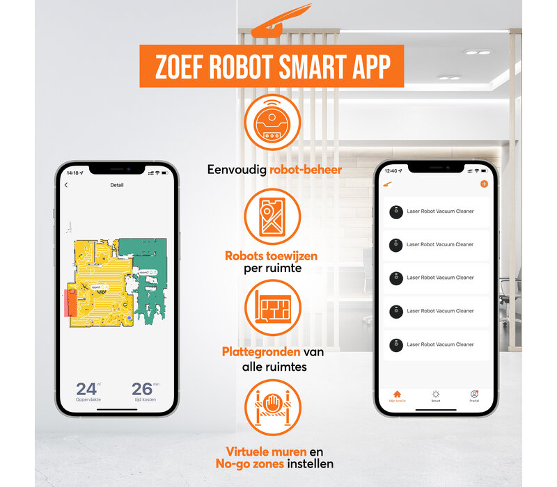 Zoef Robot: Most advanced self-cleaning robot vacuum cleaner "Willem" with waste disposal