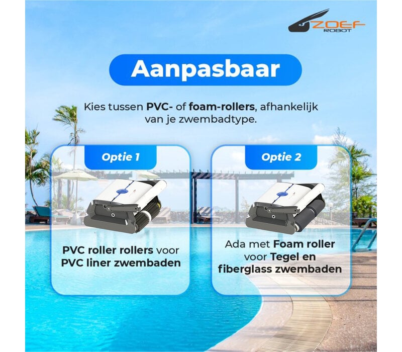 Zoef Robot Ada ZB20C - Swimming pool robot - for floor, walls and waterline