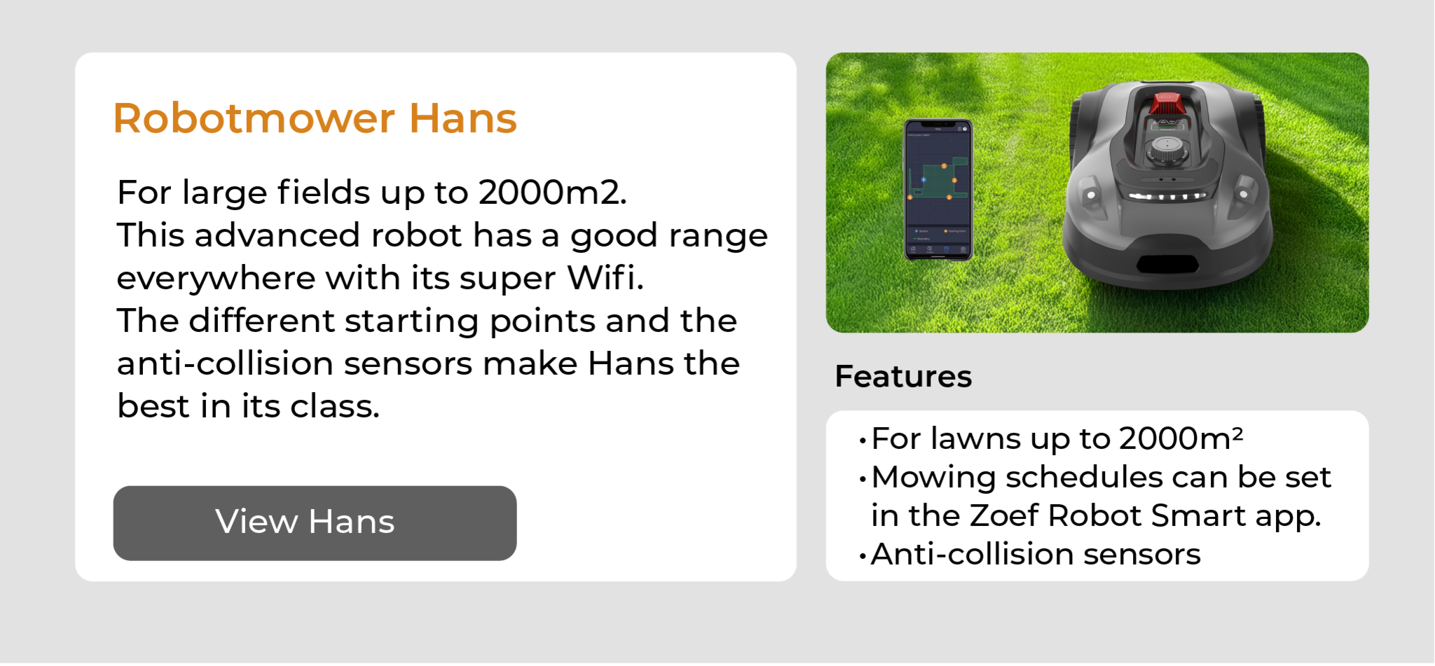 Rasenmähroboter Hans