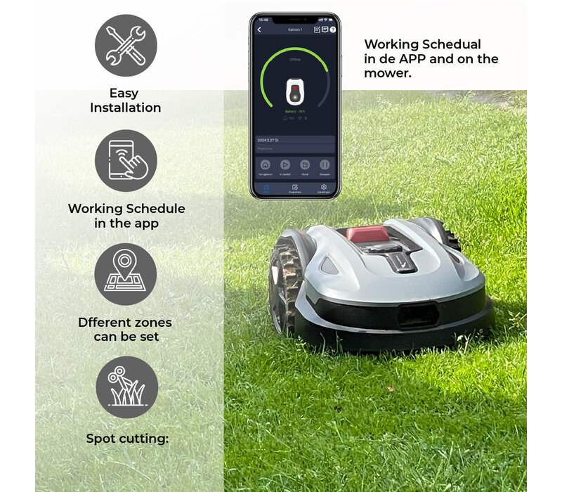 Robot lawn mower Katrien up to 500m2 With App