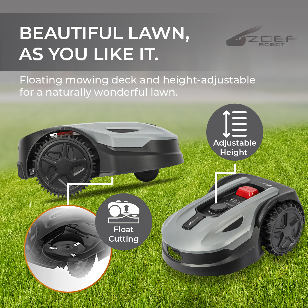 Robot lawn mower Katrien up to 500m2 With App - Zoef Robot Robot lawn mower Katrien up to 500m2 With App - Zoef Robot