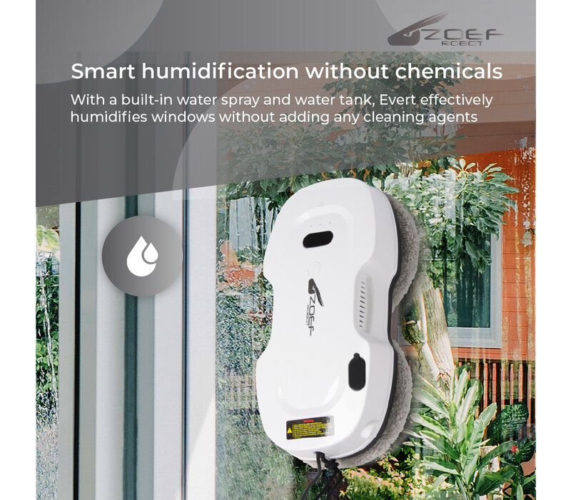 Zoef Robot window cleaner Evert with water spray