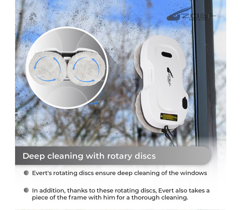 Zoef Robot window cleaner Evert with water spray