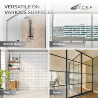 Fensterputzer Evert mit Wasserstrahl