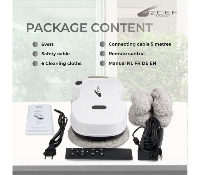 Zoef Robot window cleaner Evert with water spray