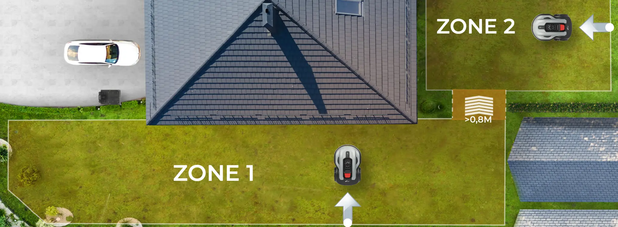 Mowing different zones with a robot lawn mower