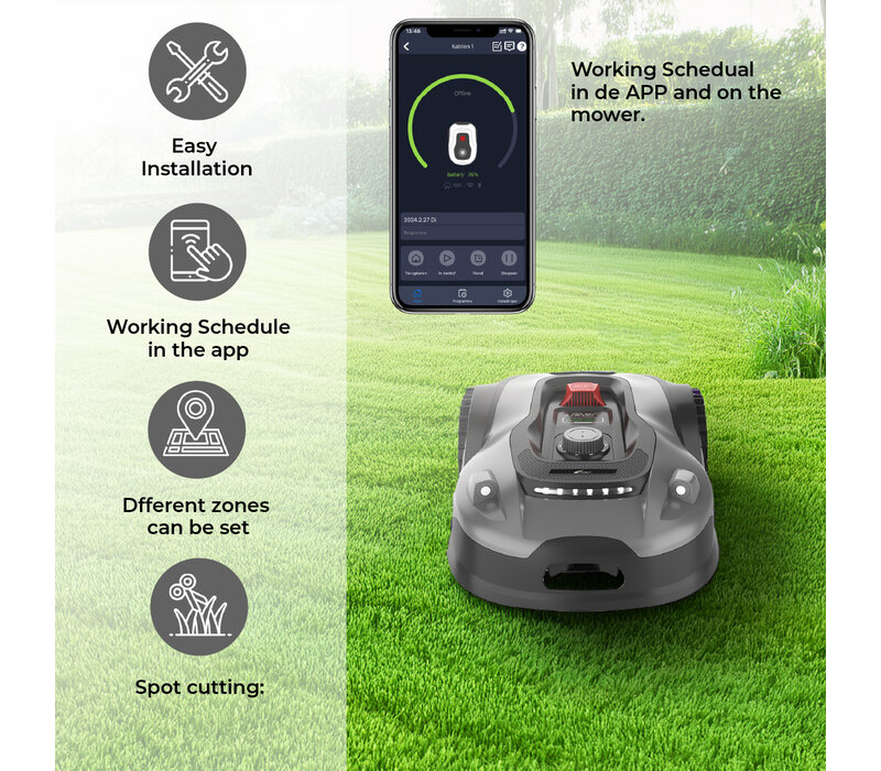 Hans up to 2000m² with App