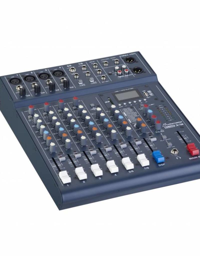 Studiomaster Studiomaster Club XS 8 compacte mixer, 6 kanalen, 8 ingangen