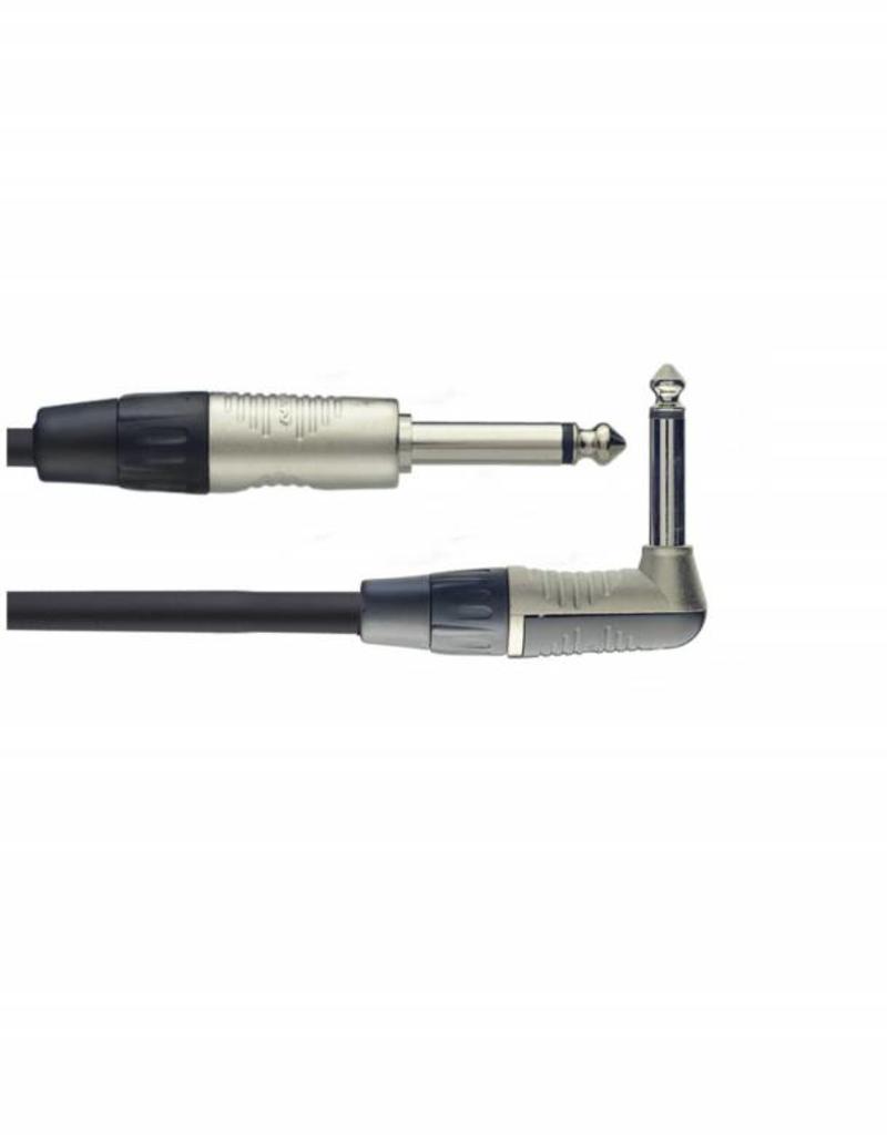 Instrumentkabel jack/jack 3 m recht/haaks Rean connector