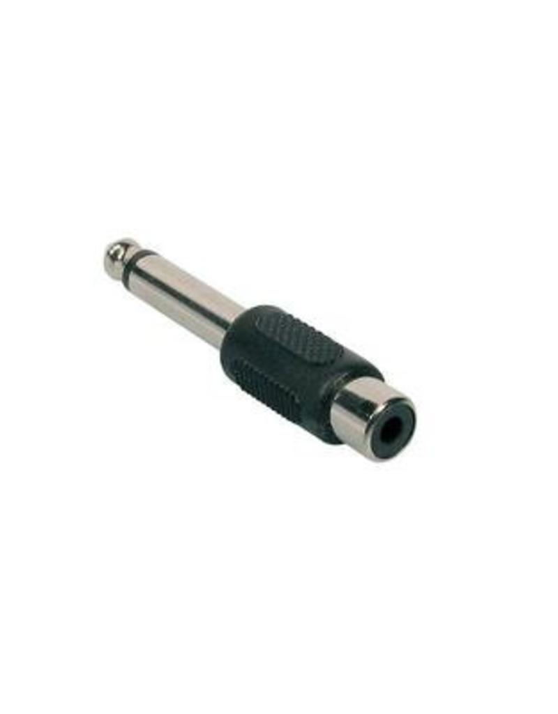 Verloop plug, RCA female 6,3mm jack male mono