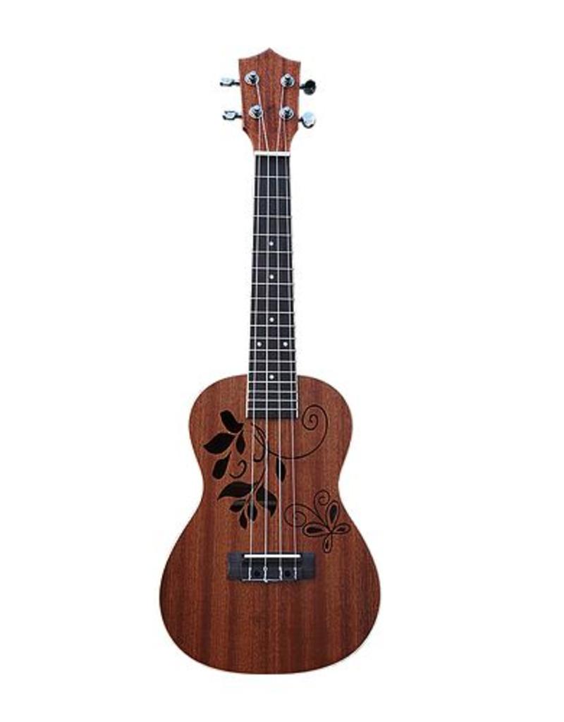 SMS Ukulele leaves Concert model Dark brown