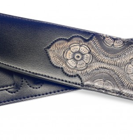 Paisly style strap kunstleer zwart/grijs