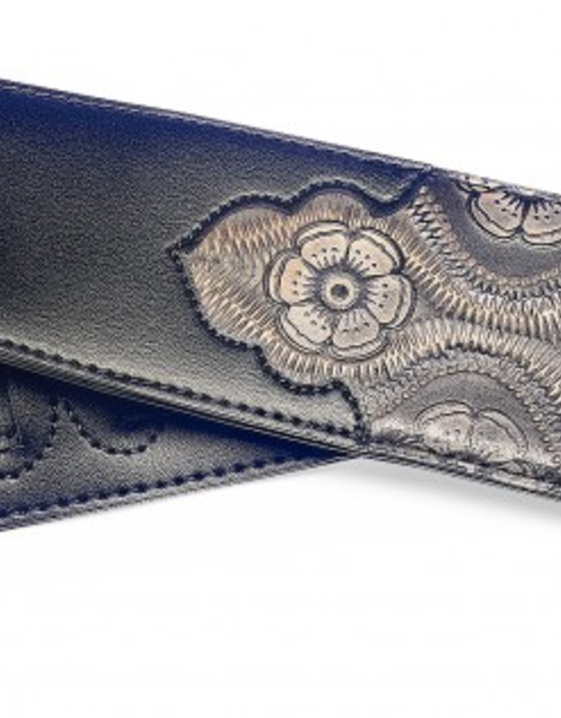 Paisly style strap kunstleer zwart/grijs