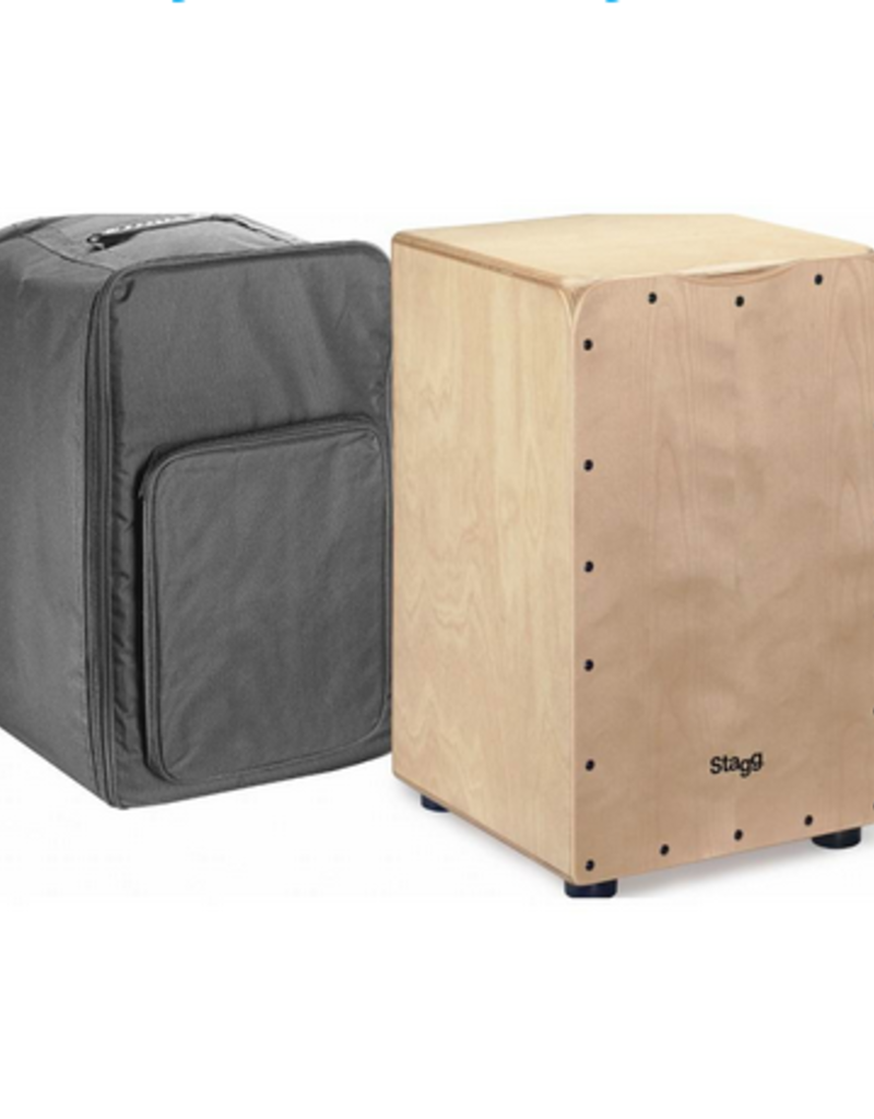 Stagg Cajon CAJ50M Naturel met gevoerde hoes