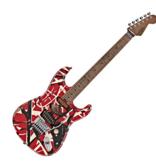 Fender EVH striped frankie red/black white