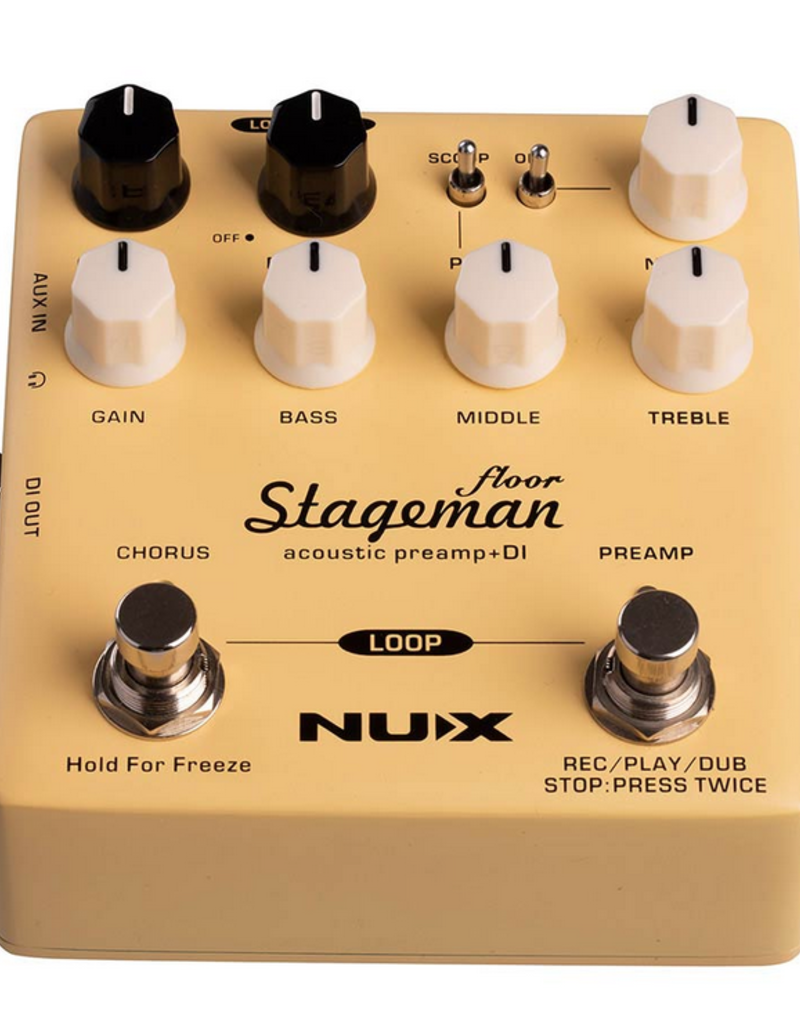 nux NUX Verdugo Series akoestische voorversterker met chorus en looper
