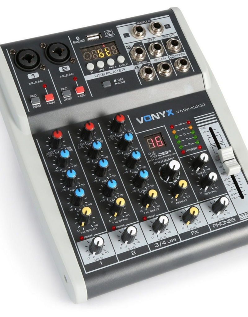 Vonyx Vonyx K402 mixer 4 kanaals met effecten