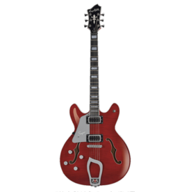 Hagstrom Hagstrom Super Viking Wild Cherry transparant linkshandig