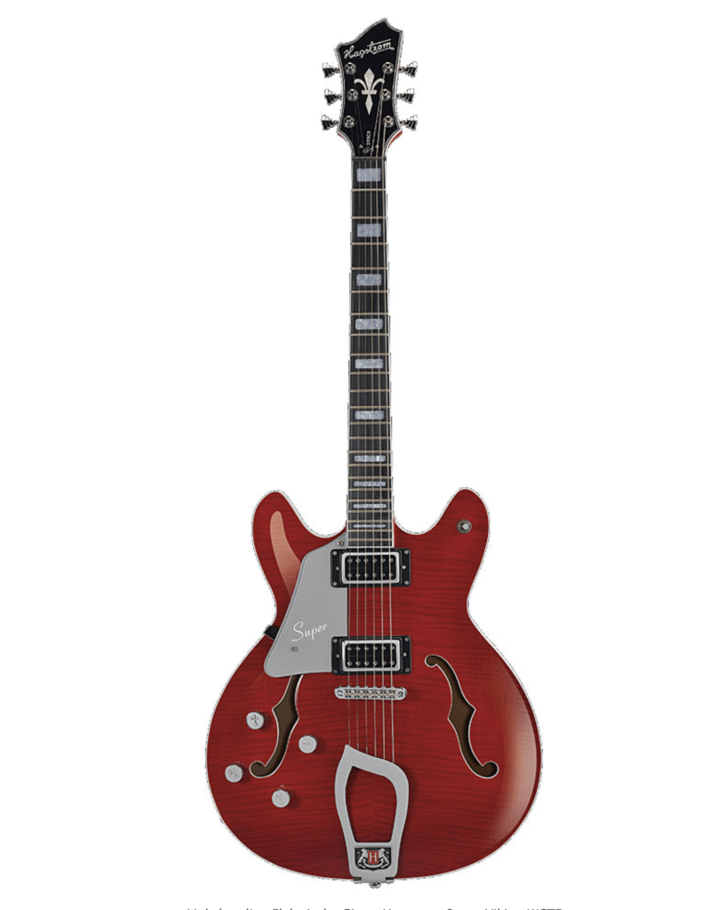 Hagstrom Hagstrom Super Viking Wild Cherry transparant linkshandig