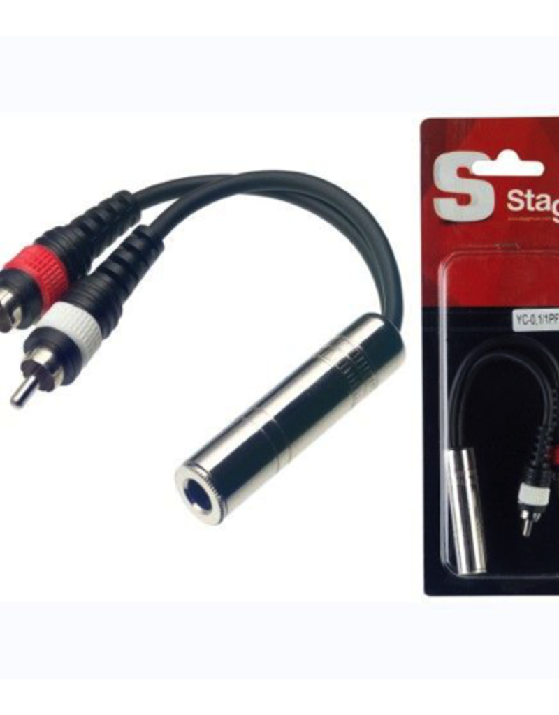 Stagg YC-0,1/1PF2CH Female Jack - 2x RCA Male