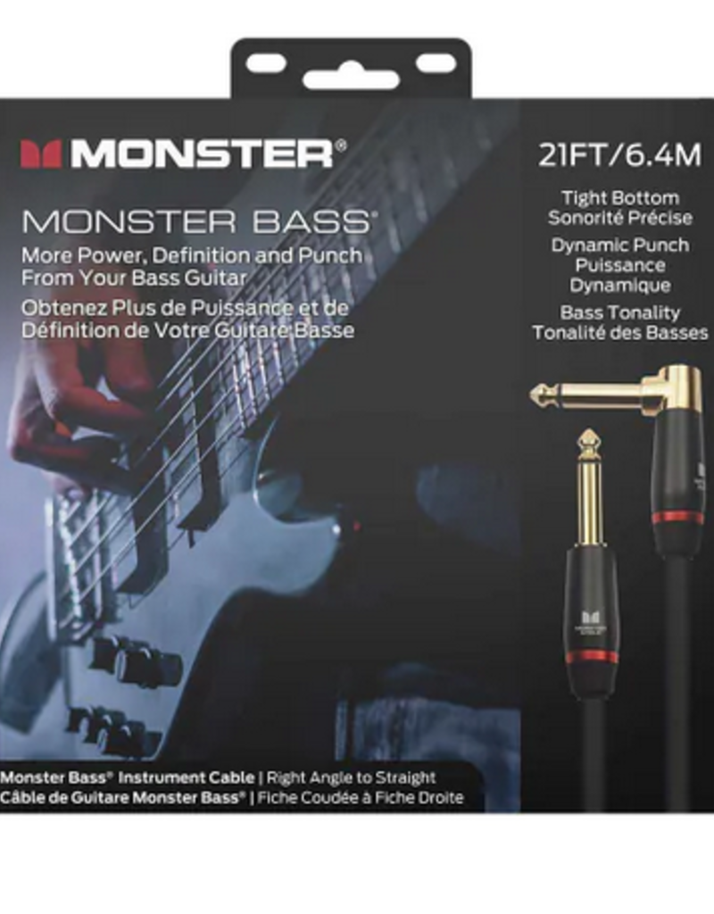 Monster Monster Prolink Bass cable 6 meter recht/haaks