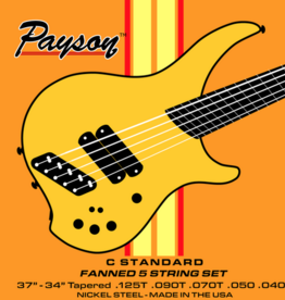 Payson Payson Fanned C Standard Multi-Scale 5 String Bass Set Nickel Steel