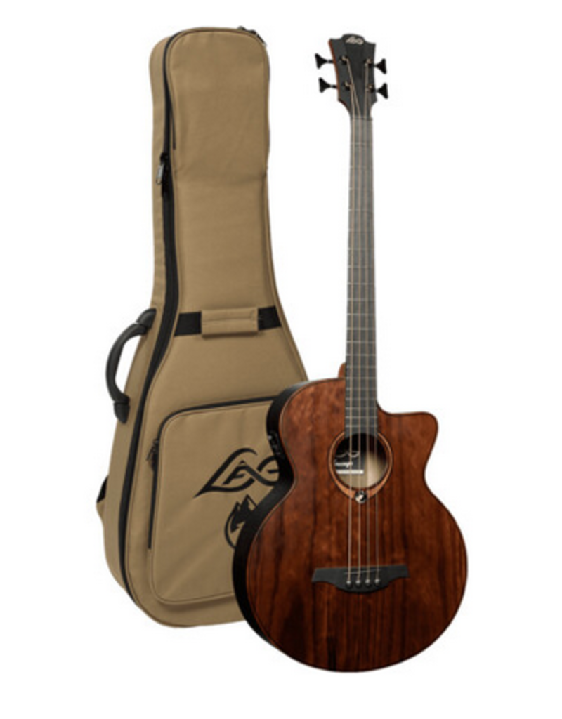 LAG LAG Sauvage BCE Acoustic Bass met gevoerde hoes