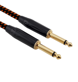 Red's music cable Red's Cable GCF1130BO FOP braided Black/Orange 3 meter