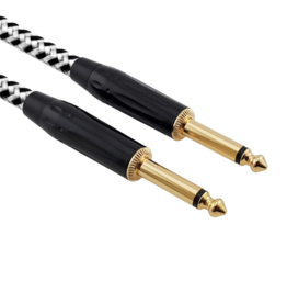 Red's music cable Red's Cable GCF1130BW FOP braided Black/White 3 meter