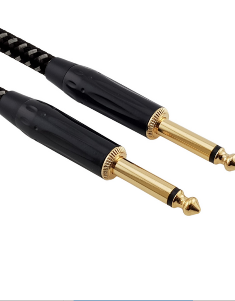 Red's music cable Red's Cable GCF1150BG FOP braided Black/Grey 5 meter