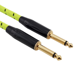 Red's music cable Red's Cable GCF1130TB FOP braided Black/Green 3 meter