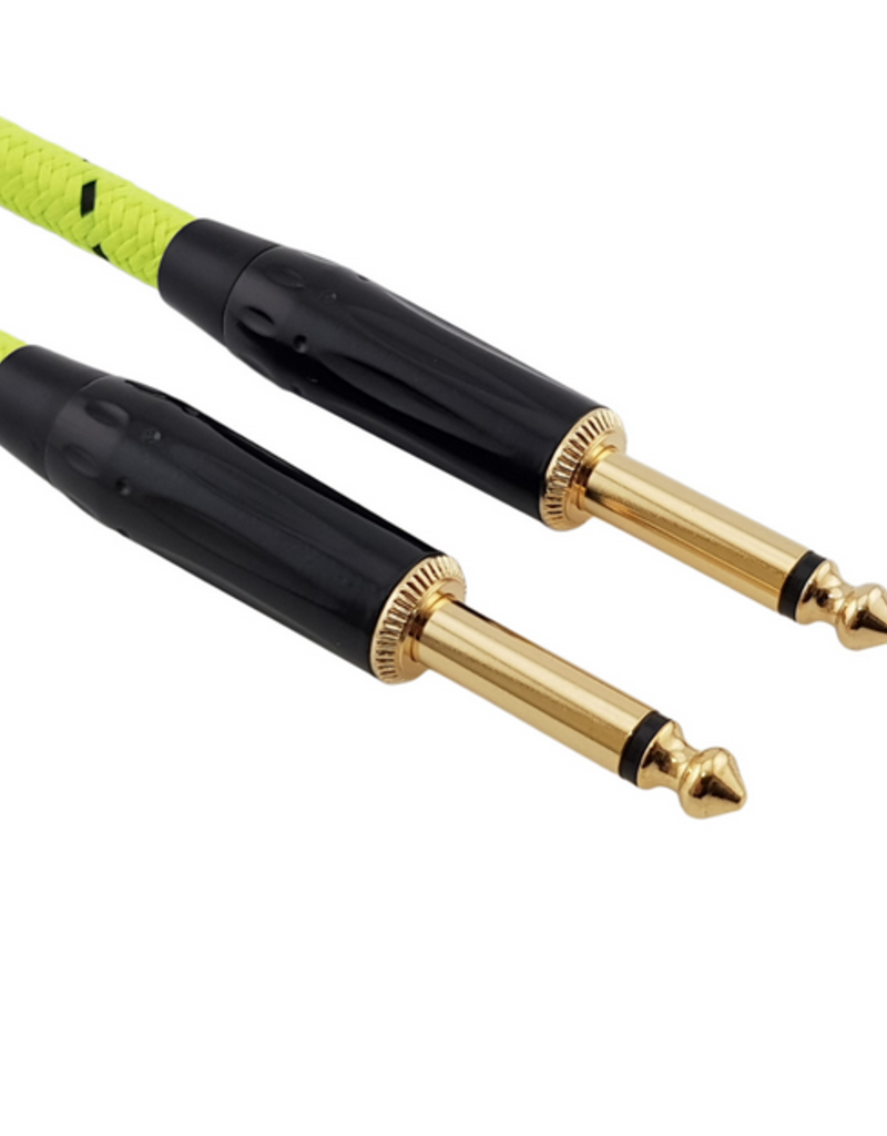 Red's music cable Red's Cable GCF1130TB FOP braided Black/Green 3 meter