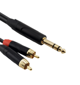 Red's music cable Red's cable Audio Standard Jack stereo / 2x RCA 3 meter