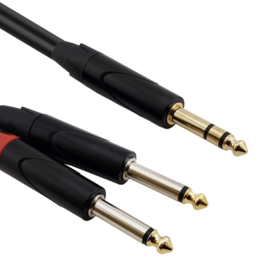 Red's music cable Red's cable AU1251BX Audio Standard Jack stereo / 2x Jack 1,5 meter