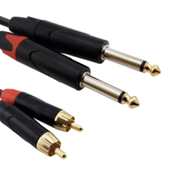 Red's music cable Red's cable Audio Standard 2x Jack / 2x RCA 1,5 meter